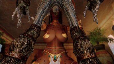 Skyrim monster came to fuck the queen of Egypt and nothing will stop him - anysex.com - Egypt